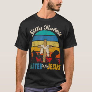 Camiseta A Páscoa Do Coelho Bobo Das Mulheres É Para Jesus 