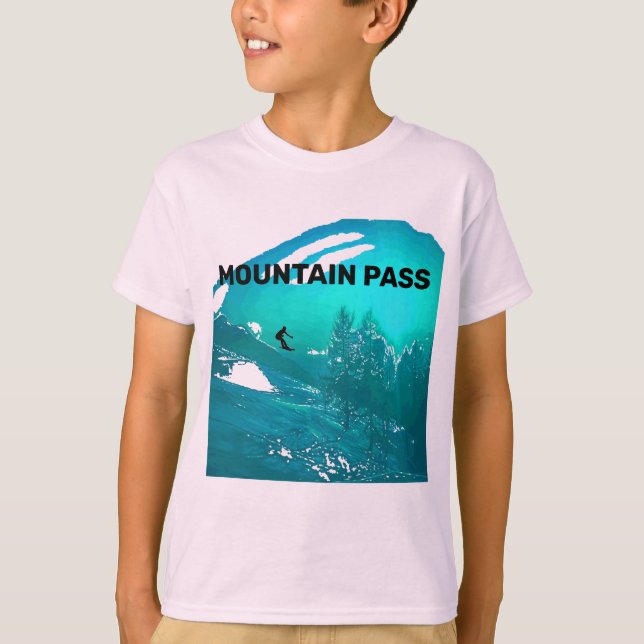 Camiseta A passagem de montanha caçoa o esqui (Frente)