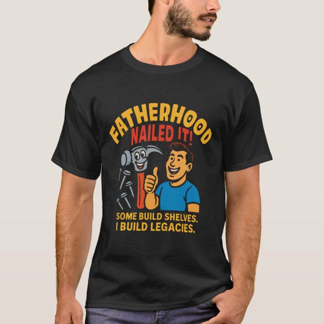 Camiseta A paternidade pregou presentes para pais (Frente)