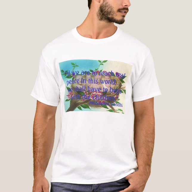 Camiseta A paz começa com as crianças (Frente)