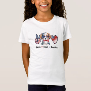 Camiseta A paz cômoda canta o Patriótico americano