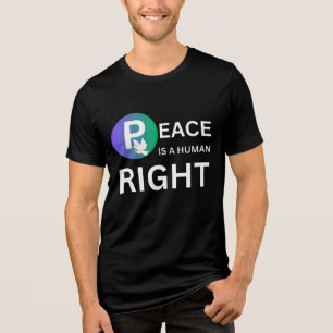 Camiseta A Paz é um Direito Humano Símbolo de Pombo e Ter