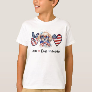 Camiseta A Paz Engraçada Canta o Patriótico Americano