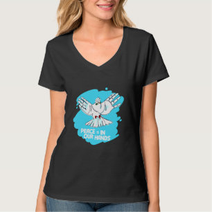 Camiseta A Paz Está Em Nossa Mão Dia Internacional da Paz