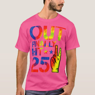 Camiseta A Paz Finalmente Atingiu O 25 Birthd De 25 Anos