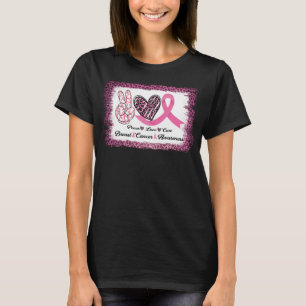 Camiseta ?A paz no cancer do Leopard ama sobrevivente da es