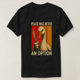 Camiseta A Paz Nunca Foi Uma Opção Ganso Retro Pôr do Sol M