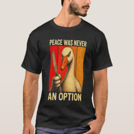 Camiseta A Paz Nunca Foi Uma Opção Ganso Retro Pôr do Sol M