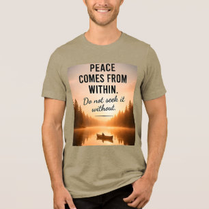 Camiseta 🕊️ A Paz Vem de Dentro Inspiração Diária ✨
