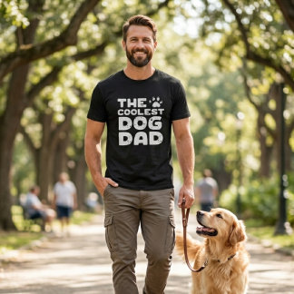 Camiseta A Pegada da Pata do Pai Cachorro Mais Legal
