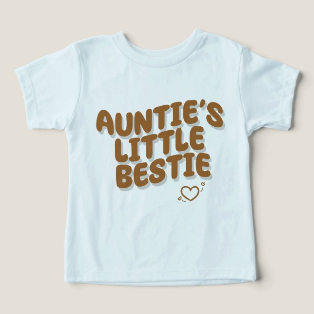 Camiseta A Pequena Bestie da Tia (Design frontal)