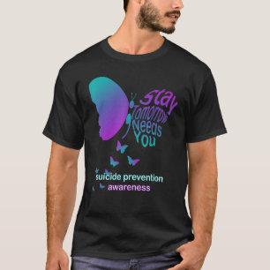 Camiseta A permanência amanhã precisa de prevenção suicida