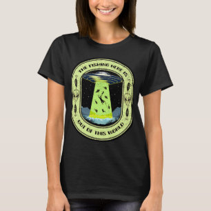Camiseta A Pesca Aqui É Fora Deste Mundo UFO Fishing