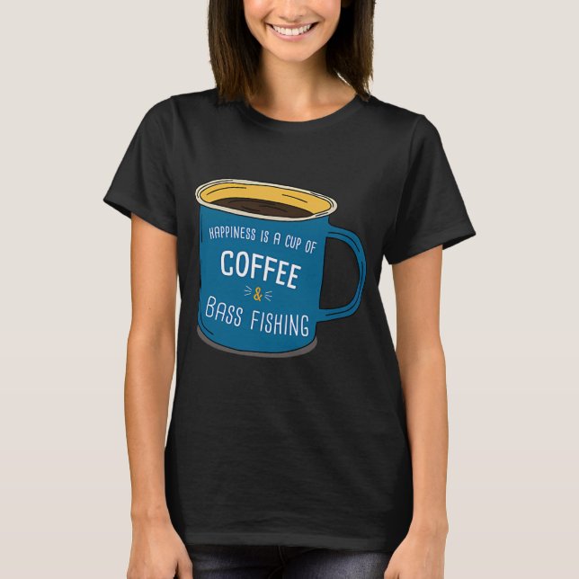 Camiseta A pesca de robalo & café é felicidade (Frente)