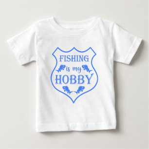 Camiseta A pesca é a minha citação do escudo hobby na crist