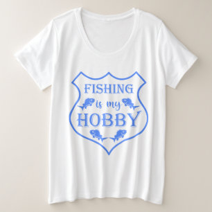 Camiseta A pesca é a minha citação do escudo hobby na crist