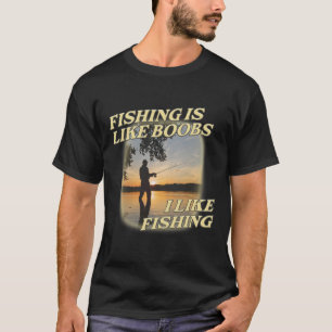 Camiseta A Pesca É Como Seio Eu Gosto De Pescar Pescaria Am