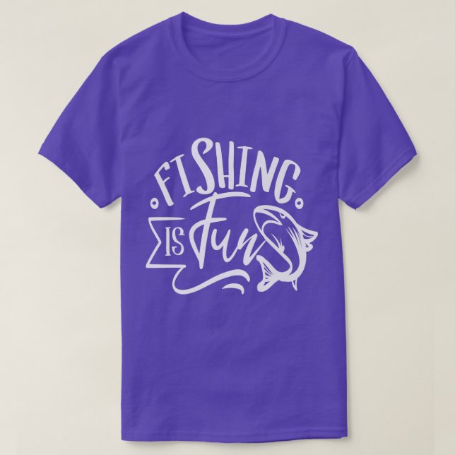 Camiseta A pesca é divertida (Frente do Design)