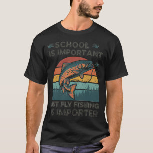 Camiseta A pesca é Importanter Design Retro Pôr do Sol de R