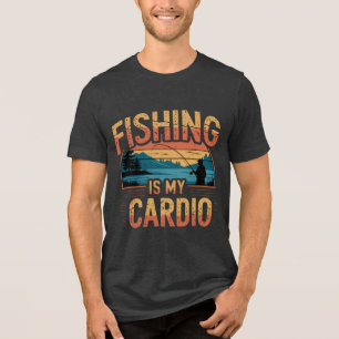 Camiseta A Pesca é Meu Cárdio Divertido da Pesca