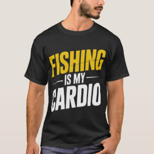 Camiseta A Pesca É Meu Cárdio Esporte de Pescadores