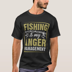 Camiseta A Pesca É Meu Gerenciamento de Raiva Design de Pes