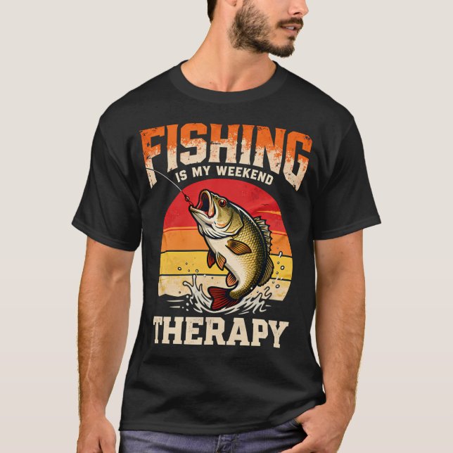 Camiseta A Pesca É Minha Terapia De Fim De Semana (Frente)