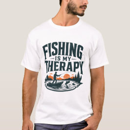 Camiseta A Pesca É Minha Terapia Design de Pesca
