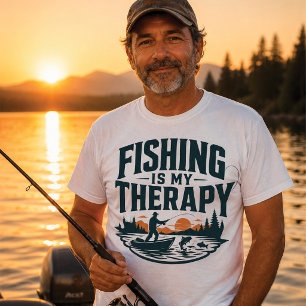 Camiseta A Pesca É Minha Terapia Design de Pesca