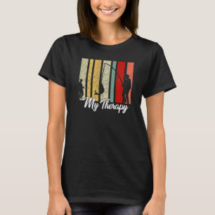 Camiseta A Pesca É Minha Terapia Divertido Vintage Retro Pe