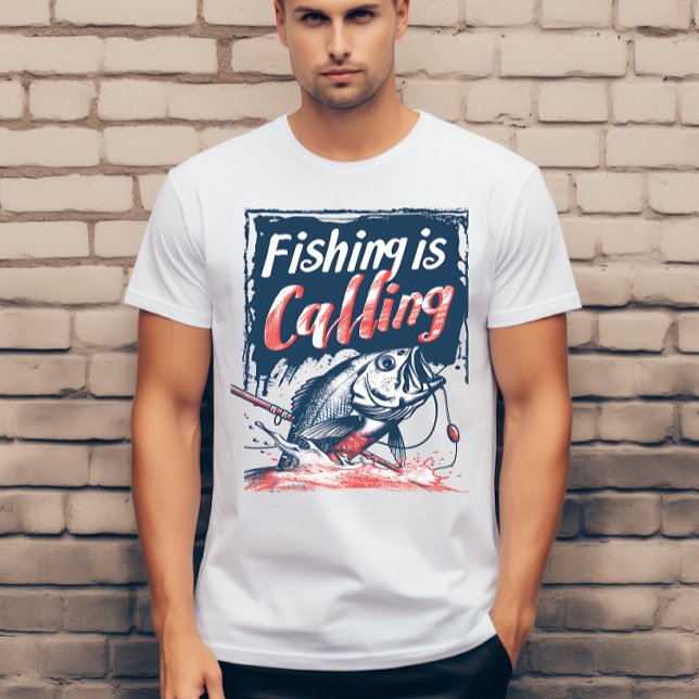 Camiseta A pesca está chamando (Criador carregado)