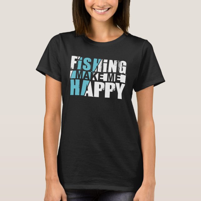 Camiseta A pesca me faz feliz (Frente)