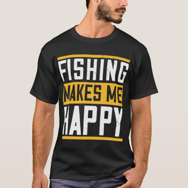 Camiseta A pesca me faz feliz (Frente)
