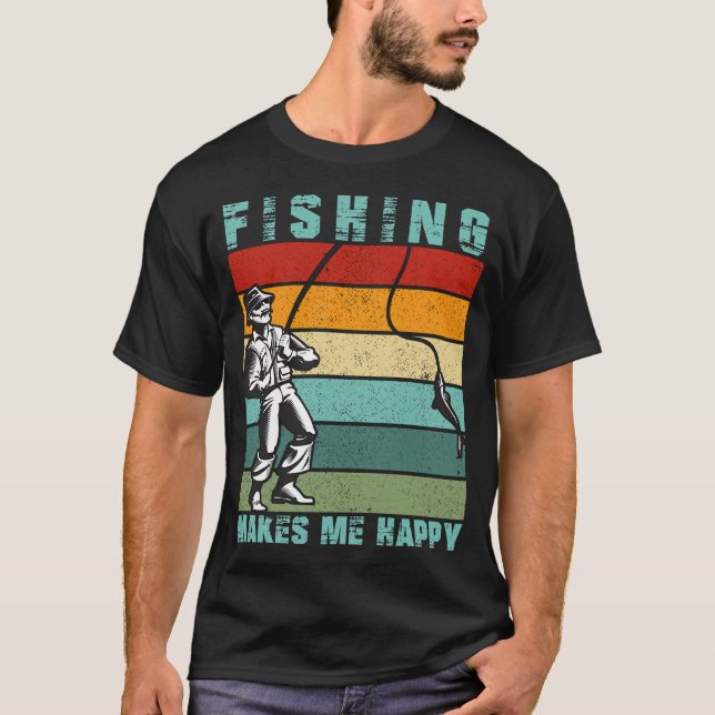 Camiseta A pesca me faz feliz (Frente)