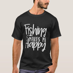 Camiseta A Pesca Me Faz Feliz Anzol de Pesca Perfeito Pesca