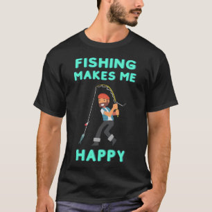Camiseta a pesca me faz feliz para homem