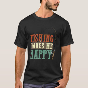 Camiseta A Pesca Me Faz Feliz Pescador Fly Fishing Desig