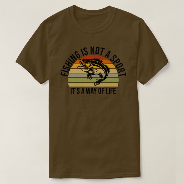 Camiseta A Pesca Não É Um Esporte É Um Modo De Vida (Frente do Design)