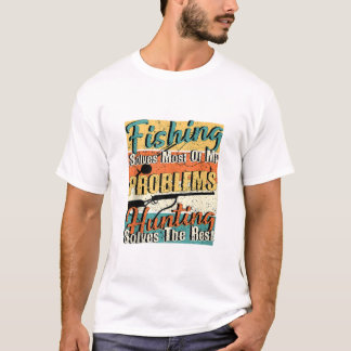 Camiseta A pesca resolve a maior parte do meu