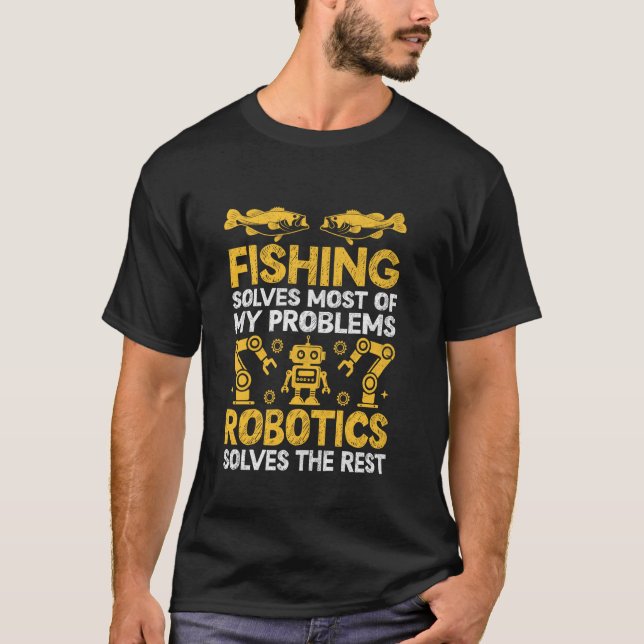 Camiseta A pesca resolve a maioria dos meus problemas. A ro (Frente)