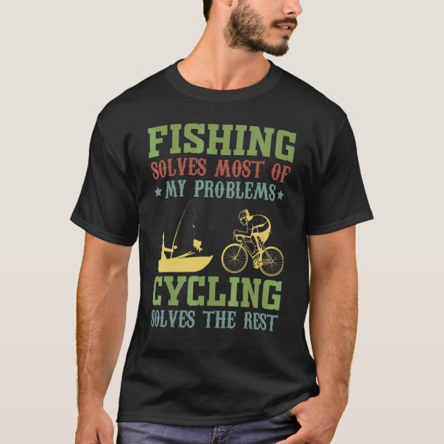 Camiseta A pesca resolve a maioria dos meus problemas O cic (Frente)