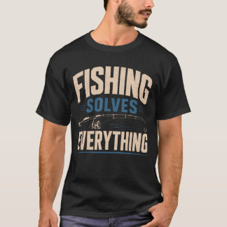 Camiseta A Pesca Resolve Tudo Lago de Fim de Semana Relaxan