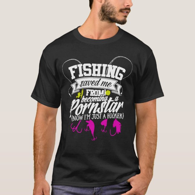 Camiseta a pesca salvar me de tornar-se (Frente)
