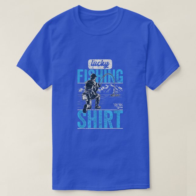 Camiseta A Pesca Sortuda Não Lava, A Pesca Engraçada Com Vi (Frente do Design)