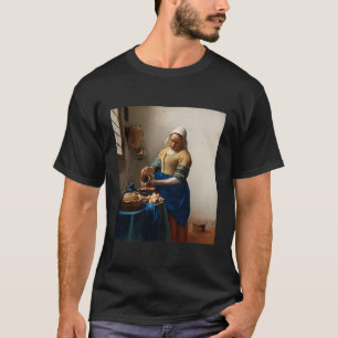 Camiseta A Pintura Da Milkmaid De Johannes Vermeer