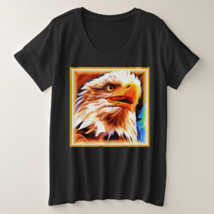 Camiseta A pintura de uma face das águias espantosas. Compr