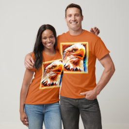 Camiseta A pintura de uma face das águias espantosas. Compr