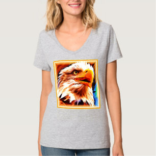 Camiseta A pintura de uma face das águias espantosas. Compr