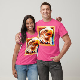 Camiseta A pintura de uma face das águias espantosas. Compr