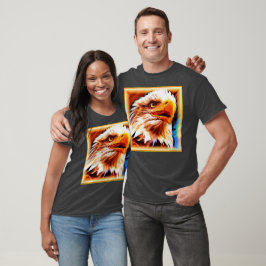 Camiseta A pintura de uma face das águias espantosas. Compr